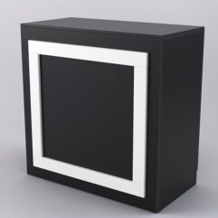 Прилавок ОРНАМЕНТ №1 с дверками, Черный и Белый