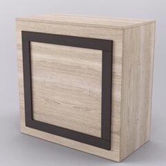 Прилавок ОРНАМЕНТ №1 с дверками, Дуб Сонома и Дуб Венге