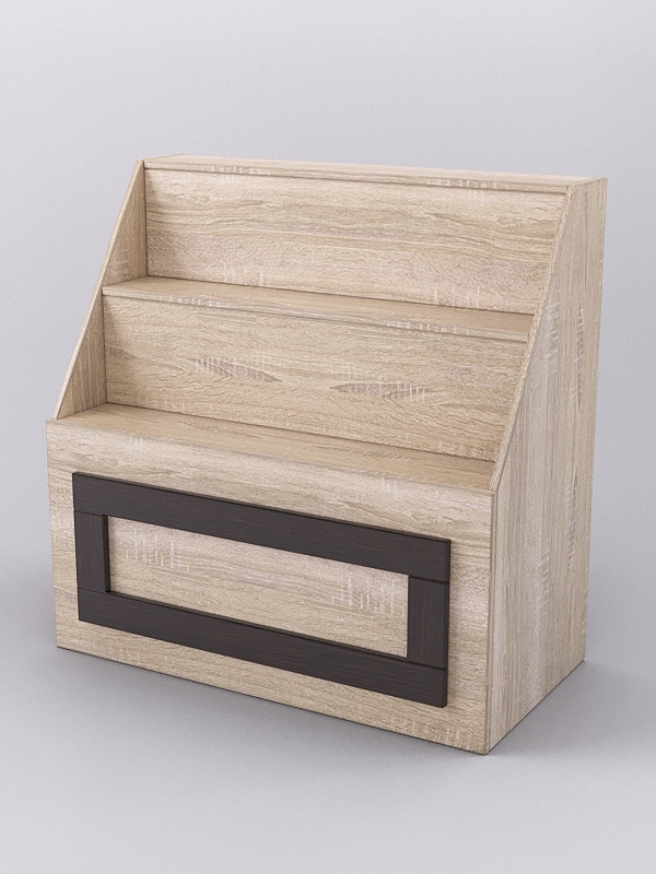 Прилавок-горка ОРНАМЕНТ №1, Дуб Сонома и Дуб Венге