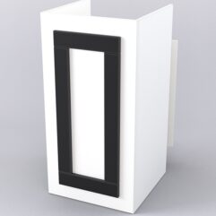 Прилавок под кассу ОРНАМЕНТ №1 с дверкой, Белый и Черный