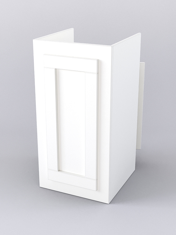 Прилавок под кассу ОРНАМЕНТ №1 с дверкой, Белый