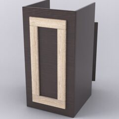 Прилавок под кассу ОРНАМЕНТ №1 с дверкой, Дуб Венге и Дуб Сонома