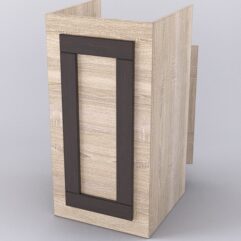 Прилавок под кассу ОРНАМЕНТ №1 с дверкой, Дуб Сонома и Дуб Венге