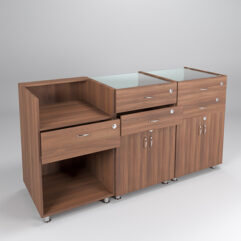 Комплект прилавков КЛАССИКА №1+№2+№2, Орех