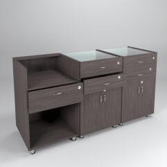 Комплект прилавков КЛАССИКА №1+№2+№2, Дуб Венге