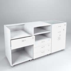 Комплект прилавков КЛАССИКА №1+№8+№2, Белый