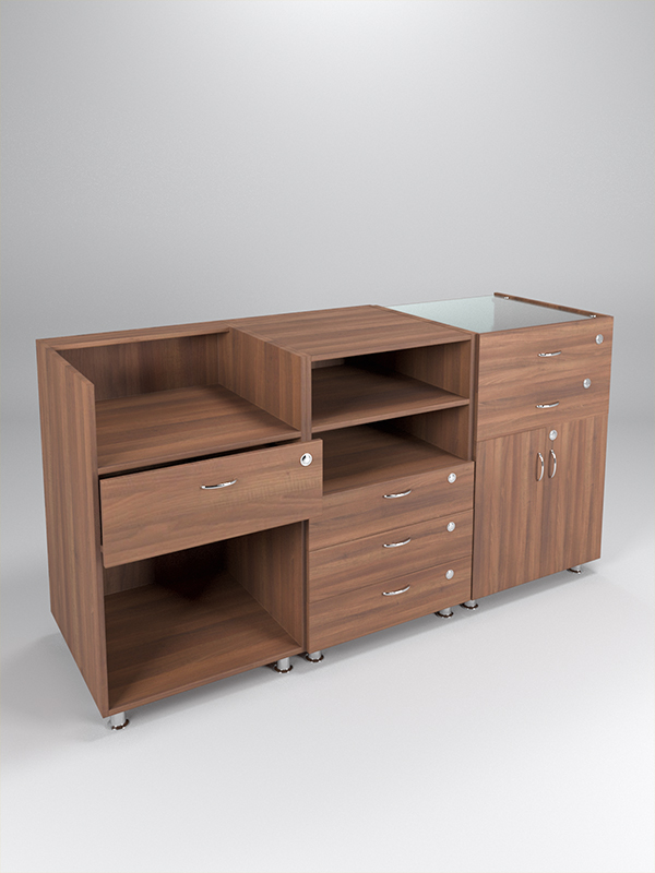 Комплект прилавков КЛАССИКА №1+№8+№2, Орех