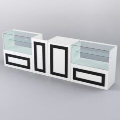 Комплект прилавков ОРНАМЕНТ №1, Белый и Черный