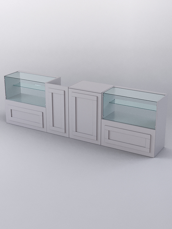 Комплект прилавков ОРНАМЕНТ №1, Серый