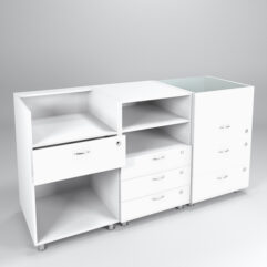 Комплект прилавков КЛАССИКА №1+№8+№3, Белый