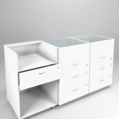 Комплект прилавков КЛАССИКА №1+№3+№3, Белый