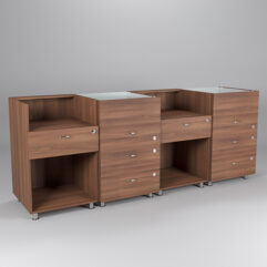 Комплект прилавков КЛАССИКА №1+№3+№1+№3, Орех