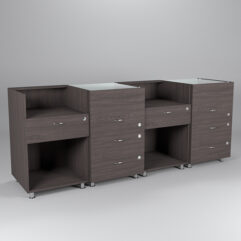 Комплект прилавков КЛАССИКА №1+№3+№1+№3, Дуб Венге