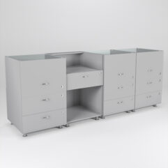 Комплект прилавков КЛАССИКА №3+№1+№3+№3, Серый