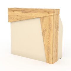 Ресепшн ХАЙТЕК, Крем Вайс и Дуб Золотистый