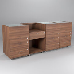 Комплект прилавков КЛАССИКА №3+№1+№3+№3, Орех