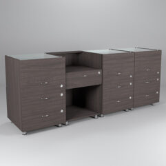 Комплект прилавков КЛАССИКА №3+№1+№3+№3, Дуб Венге