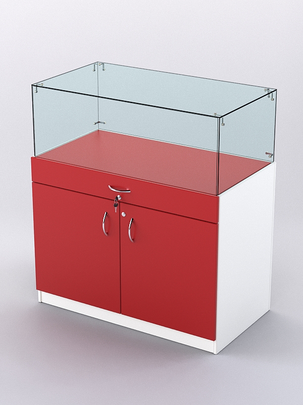 Прилавок для бижутерии РИВОЛИ №2, Белый + Красный