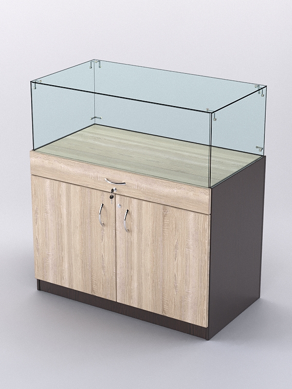 Прилавок для бижутерии РИВОЛИ №2, Дуб Венге и Дуб Сонома