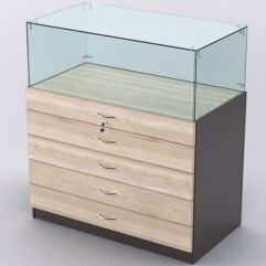 Прилавок для бижутерии РИВОЛИ №3, Дуб Венге и Дуб Сонома