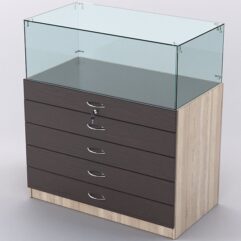 Прилавок для бижутерии РИВОЛИ №3, Дуб Сонома и Дуб Венге