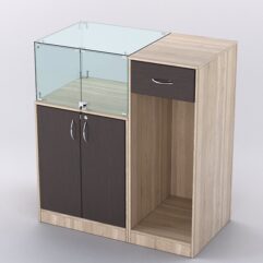 Прилавок для бижутерии РИВОЛИ №6 кассовый, Дуб Сонома и Дуб Венге