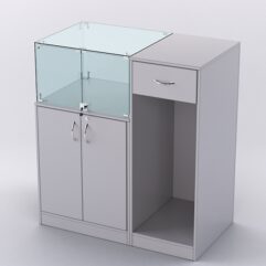 Прилавок для бижутерии РИВОЛИ №6 кассовый, Серый