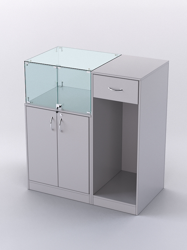 Прилавок для бижутерии РИВОЛИ №6 кассовый, Серый