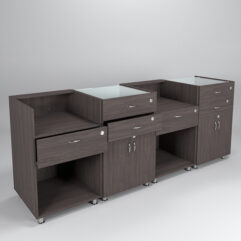 Комплект прилавков КЛАССИКА №1+№2+№1+№2, Дуб Венге