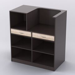 Прилавок для бижутерии РИВОЛИ №7 кассовый, Дуб Венге и Дуб Сонома