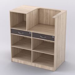 Прилавок для бижутерии РИВОЛИ №7 кассовый, Дуб Сонома и Дуб Венге