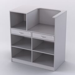 Прилавок для бижутерии РИВОЛИ №7 кассовый, Серый