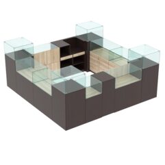 Торговый островок для бижутерии РИВОЛИ №1, Дуб Венге и Дуб Сонома