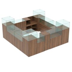 Торговый островок для бижутерии РИВОЛИ №1, Орех