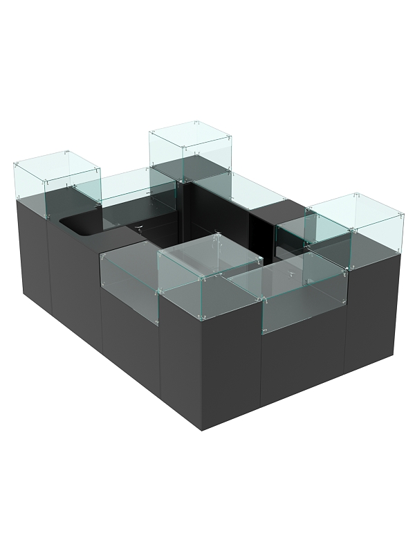Торговый островок для бижутерии РИВОЛИ №2, Черный