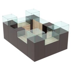 Торговый островок для бижутерии РИВОЛИ №2, Дуб Венге и Дуб Сонома