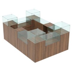 Торговый островок для бижутерии РИВОЛИ №2, Орех