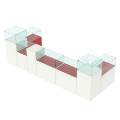 Торговый островок для бижутерии РИВОЛИ №3, Белый + Красный