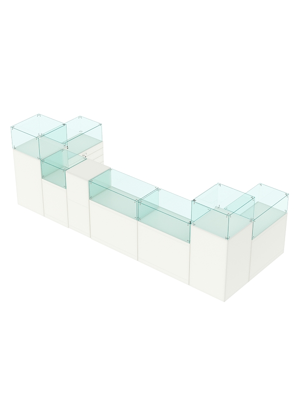 Торговый островок для бижутерии РИВОЛИ №3, Белый