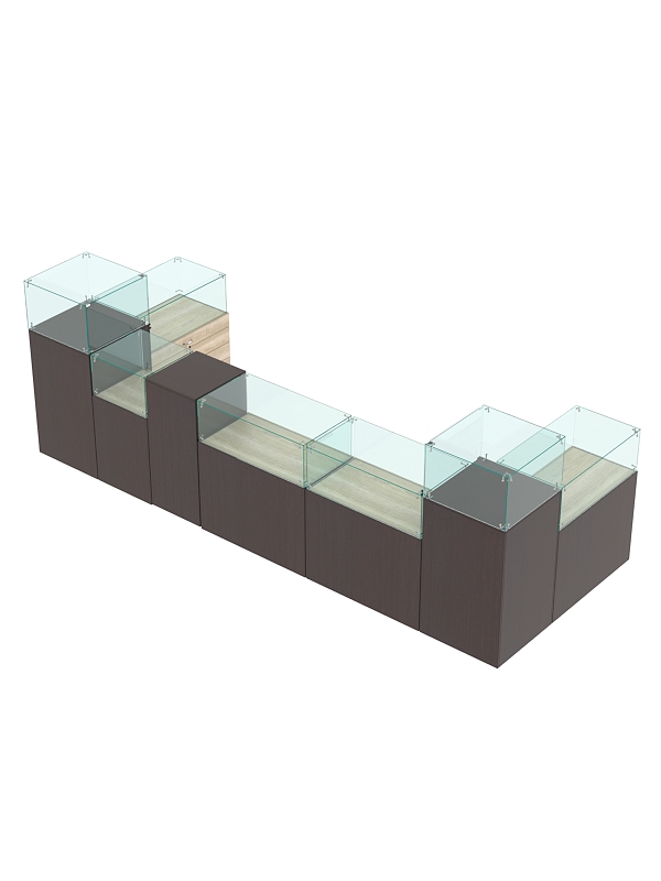 Торговый островок для бижутерии РИВОЛИ №3, Дуб Венге и Дуб Сонома
