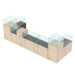 Торговый островок для бижутерии РИВОЛИ №3, Дуб Сонома и Дуб Венге