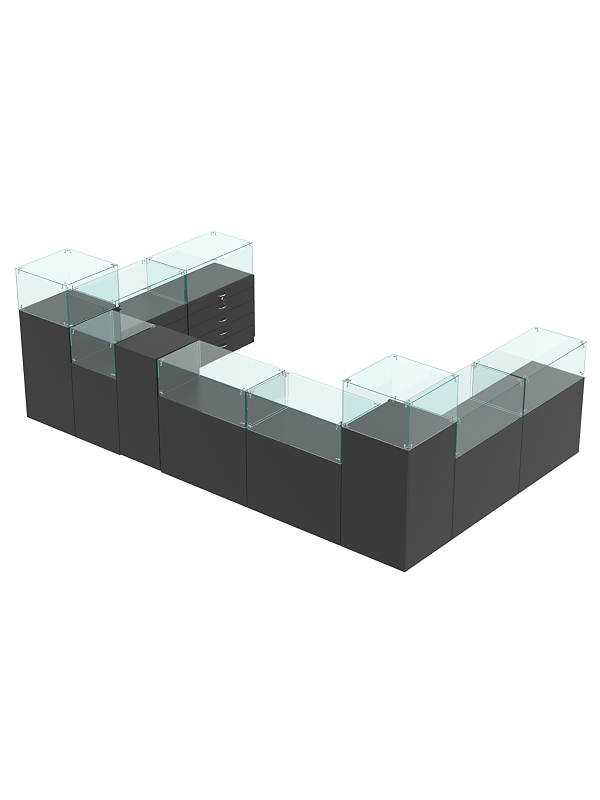 Торговый островок для бижутерии РИВОЛИ №4, Черный