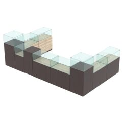 Торговый островок для бижутерии РИВОЛИ №4, Дуб Венге и Дуб Сонома
