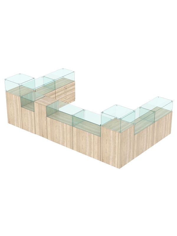 Торговый островок для бижутерии РИВОЛИ №4, Дуб Сонома