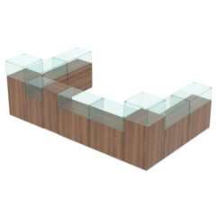 Торговый островок для бижутерии РИВОЛИ №4, Орех