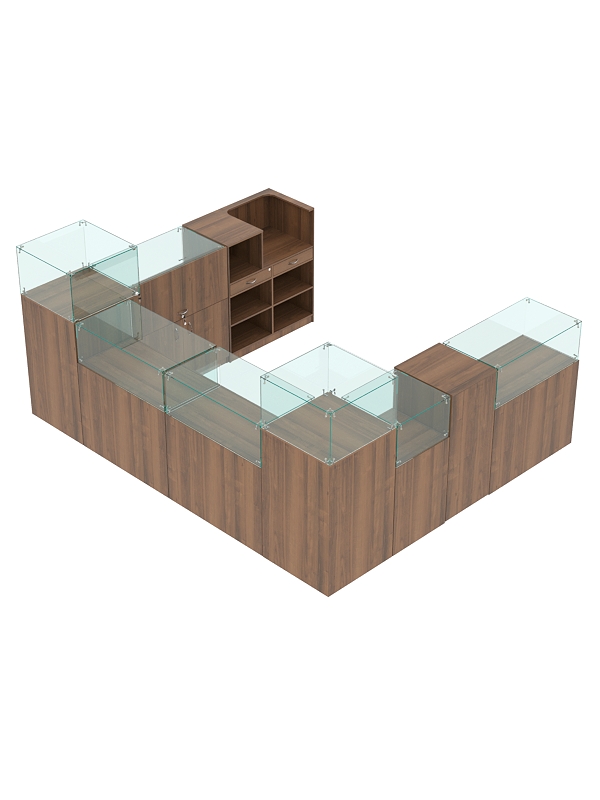 Торговый островок для бижутерии РИВОЛИ №5, Орех