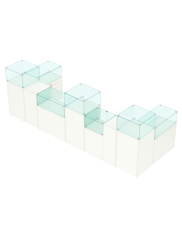 Торговый островок для бижутерии РИВОЛИ №6, Белый