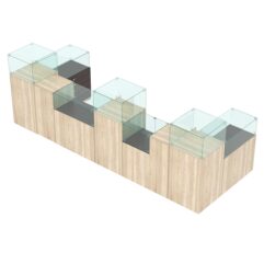 Торговый островок для бижутерии РИВОЛИ №6, Дуб Сонома и Дуб Венге