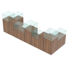 Торговый островок для бижутерии РИВОЛИ №6, Орех