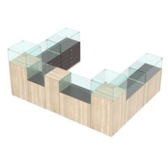 Торговый островок для бижутерии РИВОЛИ №7, Дуб Сонома и Дуб Венге